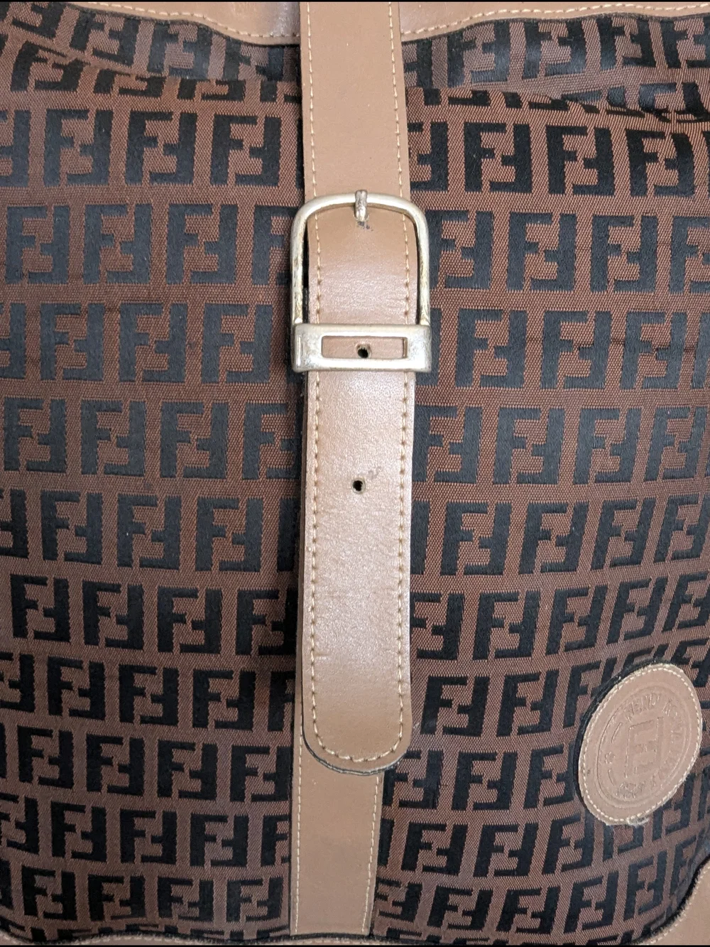 vintage Fendi ZuccaMonogram originallyintroduced in the late 1980s.Pattern: